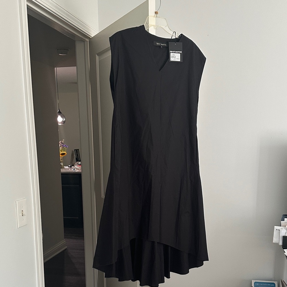 Elegant Black High Low Dress